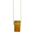 Colar wood RETANGULAR PEQUENO